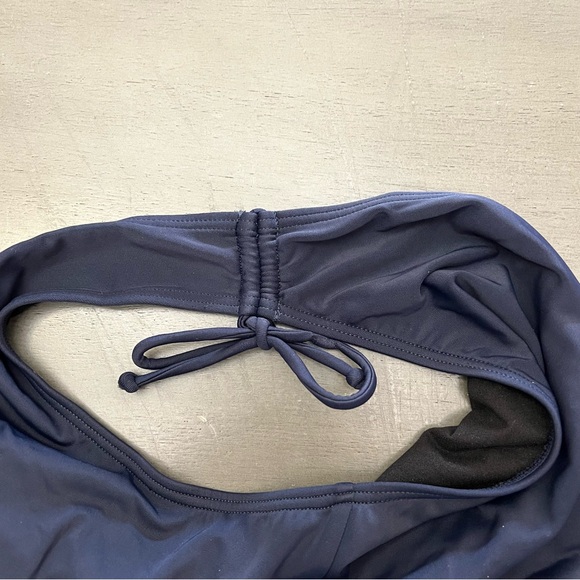 Piha New Zealand Navy Blue Side Ruched Moderate Coverage Comfy Bikini Bottoms S - Picture 3 of 3